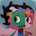 Johnny Romeo, Betty, 2015, acrylic and oil on canvas 81cm  x 81cm