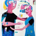 LUCIANO SUAREZ – 2 Untitled 1 – spray paint and graphite on canvas 146 x 114cm