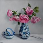 Laura White – Garden Roses in Blue China