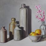 LAURA WHITE – STILL LIFE WITH LEMONS AND BLOSSOMS