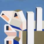 Jasmine Mansbridge – Somehow (we stack up) 40 x 40cm Acrylic on Linen A