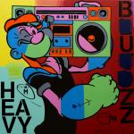 Johnny Romeo, Crimp Crew, 2017, acrylic and oil on canvas 120cm x 120cm