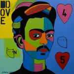 Johnny Romeo, Pain Reign, 2017, acrylic and oil on canvas 101cm x 101cm