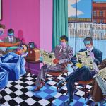 Barber Shop_Acrylics on canvas_48x36