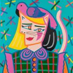 SOL FELPETO – cat with parrot hat