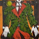 LUCY PULVERS – SUITED IN RED AND GREEN